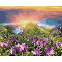 Картина по номерам с цветной схемой "Восход", 40х50 см (28 цветов)