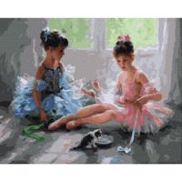 Картина по номерам с цветной схемой "Разумов. Две балерины", 40х50 см (32 цвета)