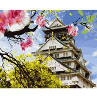 Картина по номерам с цветной схемой "Японская весна", 40х50 см (28 цветов)