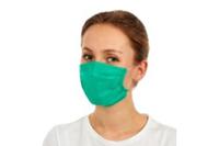 Набор масок для лица защитных одноразовых трехслойных гигиенических не медицинских, цвет: зеленый (10 штук)