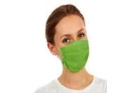 Набор масок для лица защитных одноразовых трехслойных гигиенических не медицинских, цвет: салатовый (10 штук)