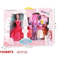 Кукла с аксессуарами "Выбирай наряд", 29 см (красное платье)
