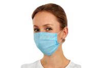 Набор масок для лица защитных одноразовых трехслойных гигиенических не медицинских, цвет: голубой (10 штук)