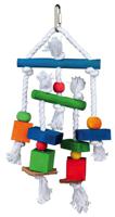 Игрушка деревянная для птиц "Trixie", на верёвке, 24 см