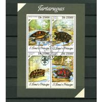 Марочный лист (марка) "Черепахи. Сан-Томе и Принсипи. 2013 г."