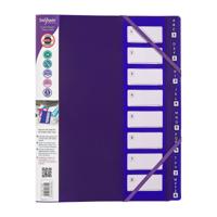 Папка с резинками Snopake, 320х250 мм, 8 секций, цвет: фиолетовый, арт. 14965