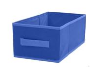 Коробка для хранения вещей, раскладная, 37x20x14 см, цвет: темно-синий (арт. М-17-9)