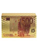 Карты игральные пластиковые "500 Евро", золотые с красным, 54 штуки