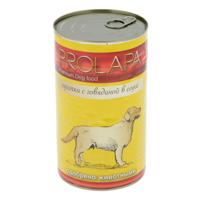 Консервы для собак "Prolapa Premium", кусочки с говядиной в соусе, 850 г, арт. 00505300