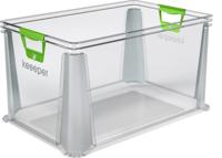 Ящик Keeeper euro-box "Luis", с резиновыми ручками (цвет: прозрачный), 60 л