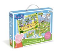 Набор подарочный 6 в 1 "PeppaPig. Тренируем память и внимание"