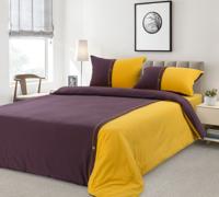Комплект постельного белья "Чарские пески", 1,5-спальный, трикотаж (цвет: бордовый, желтый)