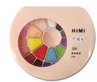 Набор акварельных красок "HIMI", 24 цвета (цвет: персиковый)