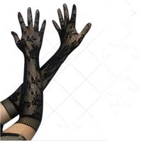 Перчатки кружевные, черные