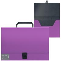 Папка-портфель "Color Zone", A4, 1 отделение, фиолетовая