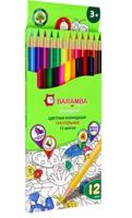 Набор цветных карандашей Baramba, 12 цветов, треугольные