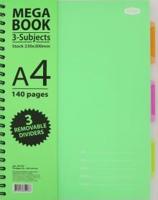Бизнес-тетрадь "Mega book", 140 листов, клетка, А4, зеленая
