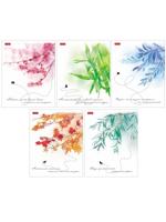 Комплект тетрадей (5 шт.): 96 листов, клетка, серия "Нежность" (5 дизайнов)