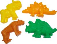 Формочки для песочницы (тигр + мамонт + динозавр №1 + динозавр №2)