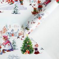 Бумага упаковочная глянцевая «Рождественские истории», 70 × 100 см