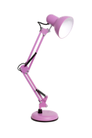 Настольная лампа МТ-2001 А/С (фуксия, на основании+струбцина, 60Вт, 220В, Е27)