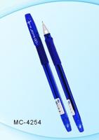 Ручка шариковая  с чернилами на масляной основе: тонированный синий пластиковый корпус