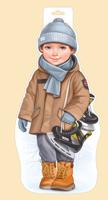 Плакат "Мальчик с коньками"