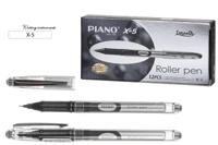Ручка гелевая Роллер "PIANO"; серо-прозрачный корпус, колпачок с серебристым клипом, игольчатый наконечник