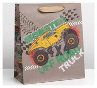 Пакет крафтовый вертикальный Monster truck, ML 23 × 27 × 11.5 см