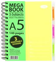 Бизнес-тетрадь "Mega book", 140 листов, клетка, А5