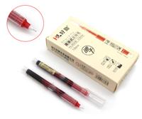 Ручка роллер  HL-6 (красн) 0.5мм игольчатый стержень, прозрачный корпус, в к/кор HL-8008