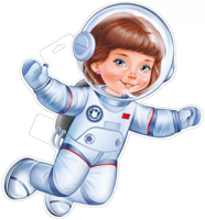 Плакат "Девочка-космонавт", А3