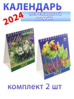 Календарь-домик на 2024 год: Природа + Цветы (2 шт)