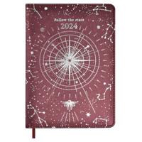 Ежедневник датированный на 2024 год Астрологический, коричневый, А6+, 200 листов