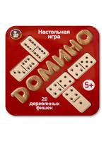 2990 Игра настольная деревянная "Домино" (жестяная коробочка) арт.02990