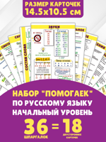 89.060 Набор карточек "Помогайка по русскому языку. Начальный уровень"