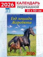Календарь настенный на 2026 год "Год лошади. Жеребята"