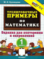 Математика. 1 класс. Тренировочные примеры. Задания для повторения и закрепления