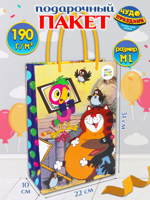Пакет подарочный "попугай Кеша" 31х22х10 см