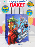 Пакет подарочный "Ты круче всех" 26х32х14 см