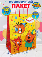 Пакет подарочный 26х32х14 см "Три кота"