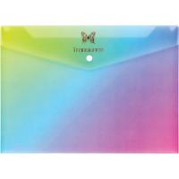 Папка-конверт с кнопкой "Glitter Rainbow", А4