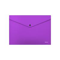 Папка-конверт на кнопке "Matt Vivid", непрозрачная, A4, фиолетовая