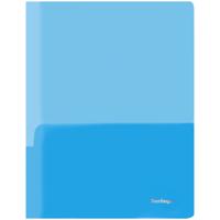Комплект папок-уголков Berlingo, А4, 180 мкм, 2 внутренних кармана, прозрачная синяя (в комплекте 10 штук) (количество товаров в комплекте: 10)