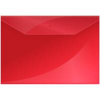 Комплект папок-конвертов на кнопке "OfficeSpace", А4, 150 мкм, цвет: красный (10 папок в комплекте) (количество товаров в комплекте: 10)