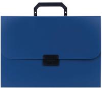 Портфель пластиковый "Staff", А4, 7 отделений, индексные ярлыки, цвет синий