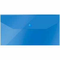 Папки-конверты на кнопке "OfficeSpace", С6, 150 мкм, полупрозрачные синие, 5 штук (количество товаров в комплекте: 5)