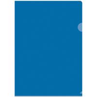 Папки-уголки "OfficeSpace", A4, 100 мкм, прозрачные синие, 20 штук (количество товаров в комплекте: 20)