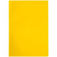 Папки-уголки "OfficeSpace", A4, 100 мкм, прозрачные желтые, 20 штук (количество товаров в комплекте: 20)