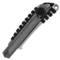 Нож канцелярский "Metallic", 18 мм, роликовый фиксатор, резиновые вставки, металл
